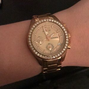 Rose Gold Fossil Watch